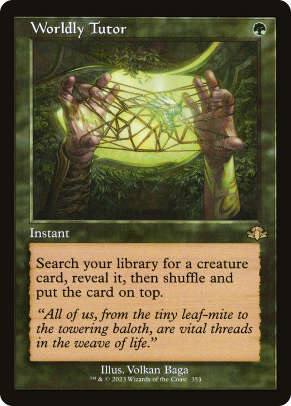 Worldly Tutor (Retro) [Dominaria Remastered] Hot on Sale