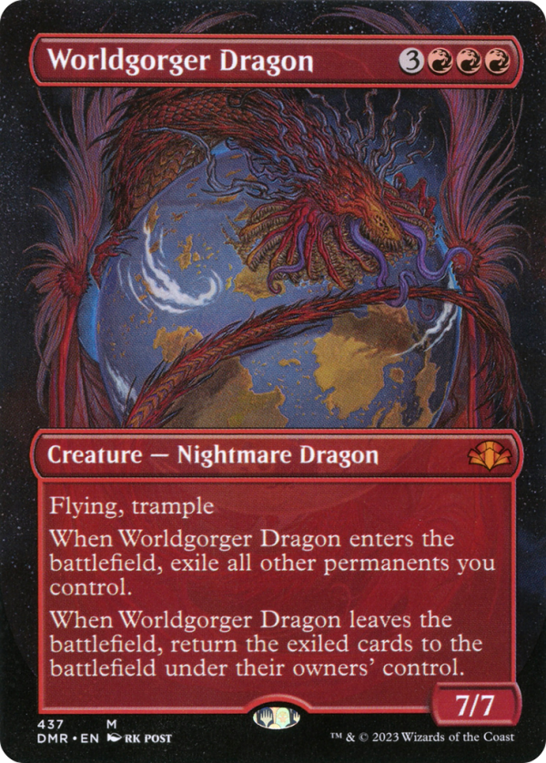 Worldgorger Dragon (Borderless Alternate Art) [Dominaria Remastered] Sale