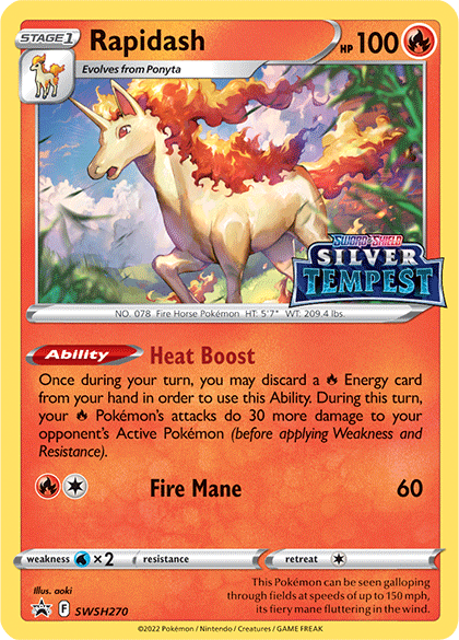 Rapidash (SWSH270) (Prerelease) [Sword & Shield: Black Star Promos] Discount